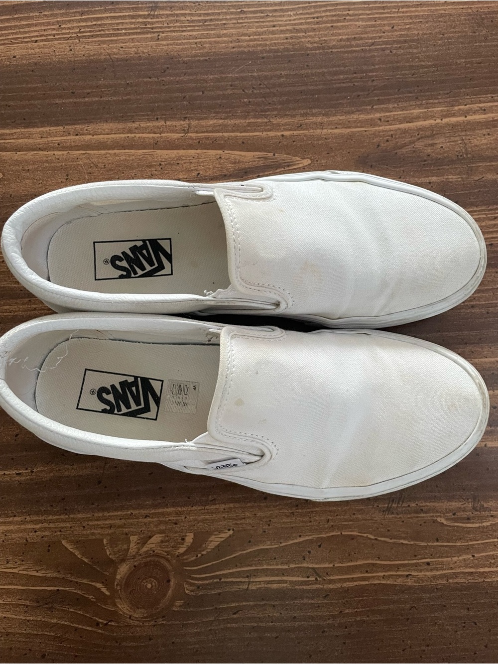 Vans Slip-On Canvas Sneakers in White